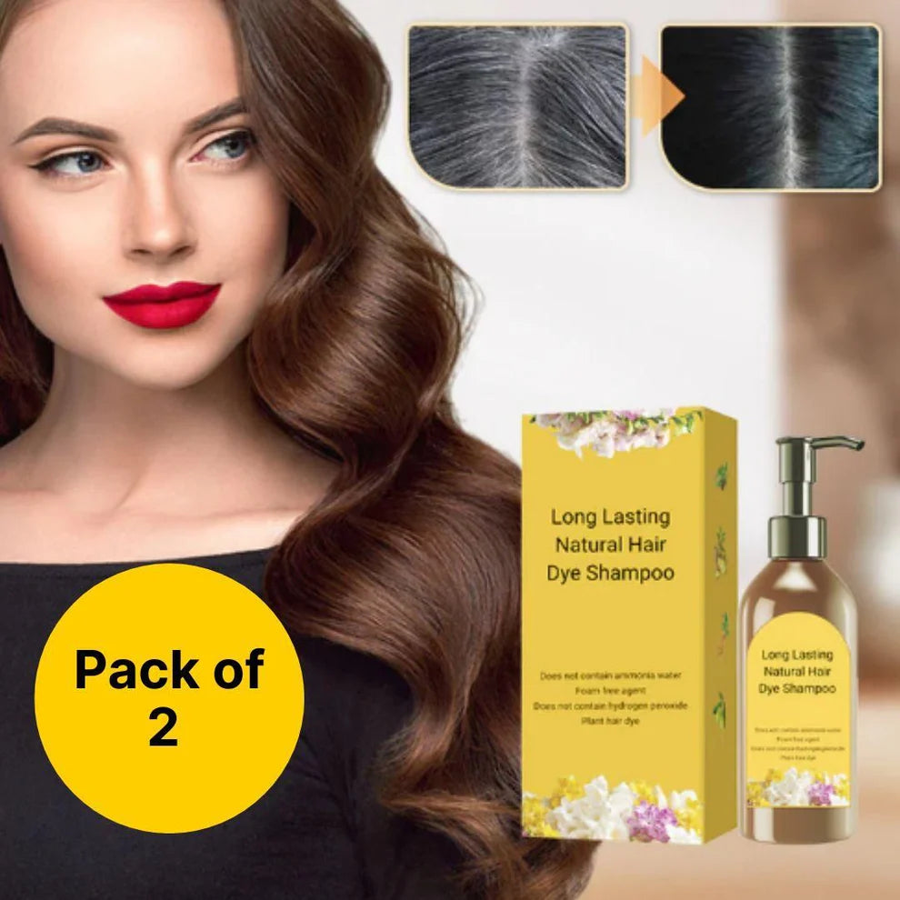 Japanese Long Lasting Natural Hair Dye Shampoo (Buy 1 🔥Get 1 🔥Free)